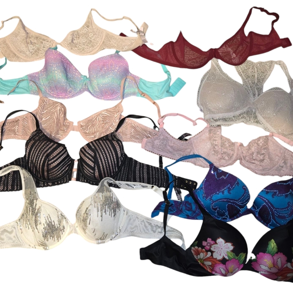 LOT of 10 Victoria's Secret Bras all 36C